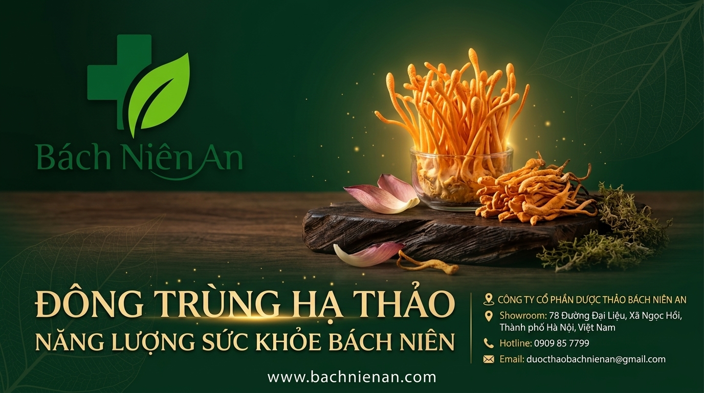 Đông trùng hạ thảo nâng lượng sức khỏe Bách Niên An